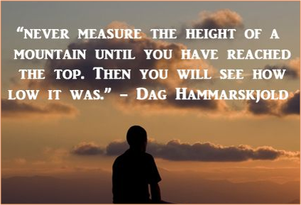 What to do when you reach out to the top